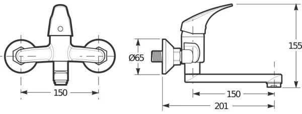 JIKA H3111N70042201 - Umyvadlová batéria TALAS 15,5 cm lesklý chróm