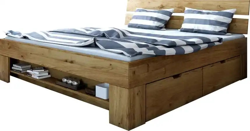 MG Dubová manželská posteľ s úložným priestorom Stela Rozmer: 160x200 |  Biano