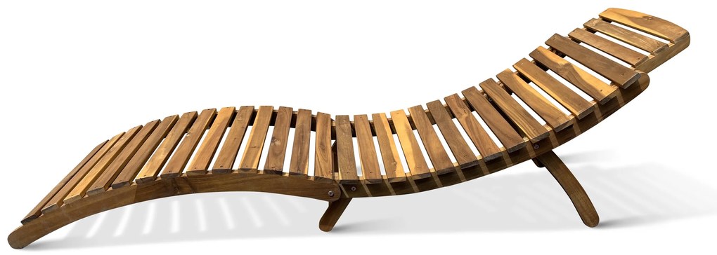 Noela Záhradné drevené skladacie lehátko Vlnka