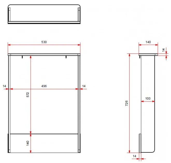 Biely prebaľovací pult (hĺbka vhodnej komody 57 cm) Amori – Vipack