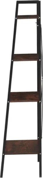 Knižnica TAYLOR 4 police 147x60 cm, rustikálne hnedá