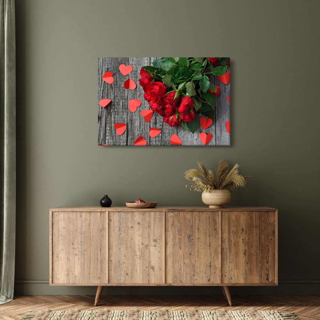 Obraz - kytica ruží (90x60 cm)