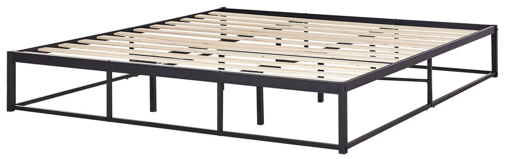 Kovová posteľ 180 x 200 cm čierna VIRY Beliani