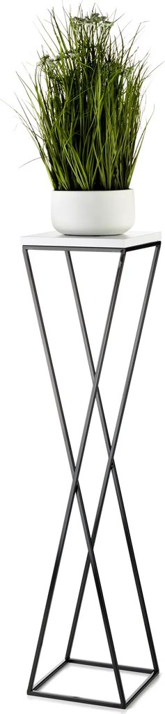 STOJAN NA KVETINÁČ LOFT6 100X24X24 CM ČIERNA/BIELA