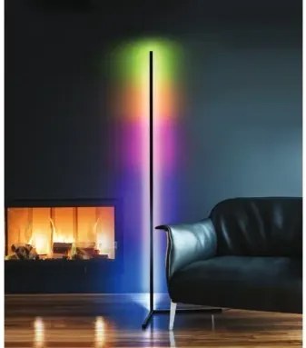 LED stojaca lampa Johnny Digital Led Rgb čierne s diaľkovým ovládačom