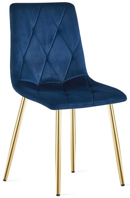 Set štyroch jedálenských stoličiek LIBRA zamatové, granátové / zlaté nohy (4 ks)