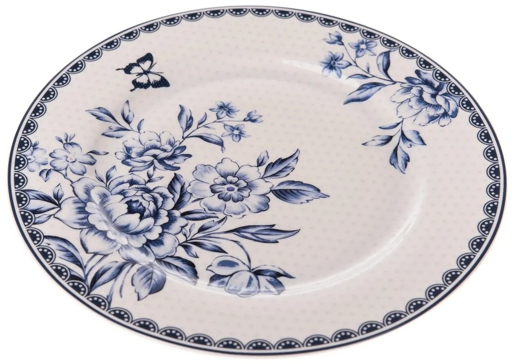 Porcelánový tanier Blue Rose, 19,5 cm