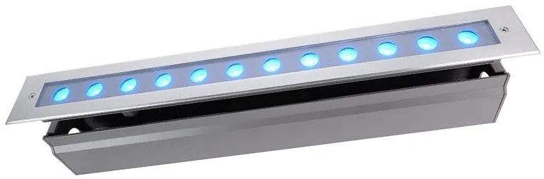 KapegoLED 730437 Zemné zápustné farebné LED svietidlo, 24V DC, 18W, 340lm, RGB, IP67, 549x68x32mm