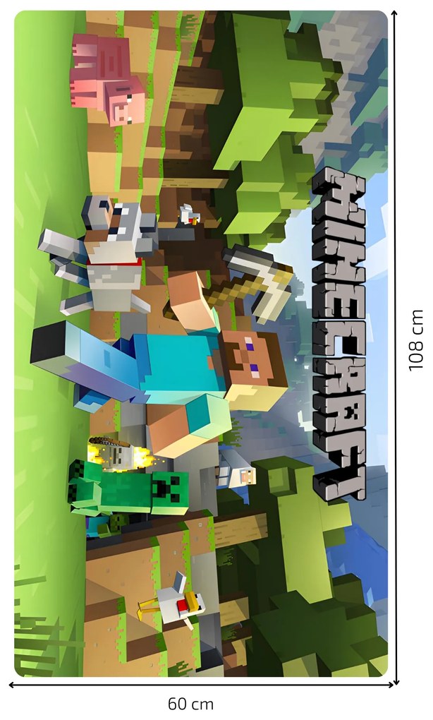 Textilná nálepka na stenu "Minecraft"