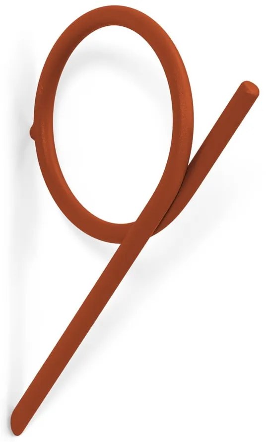 Oranžový nástenný oceľový háčik Tuba – Spinder Design