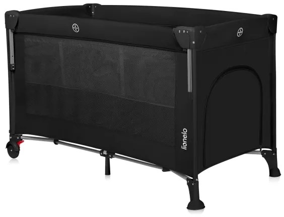 Lionelo - Cestovná postieľka 3v1 ELLEN Čierny karbón