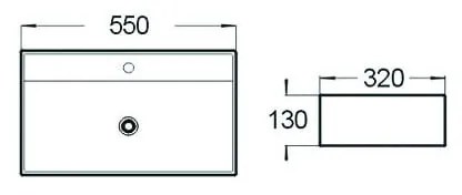 Mexen ALISA umývadlo, 55x32 CM, biela, 21745500
