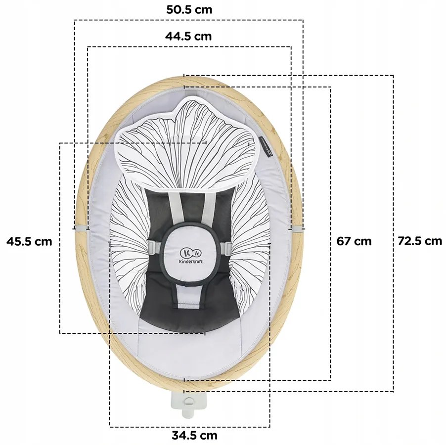 Kinderkraft Lumi detská hojdačka 2v1 bluetooth