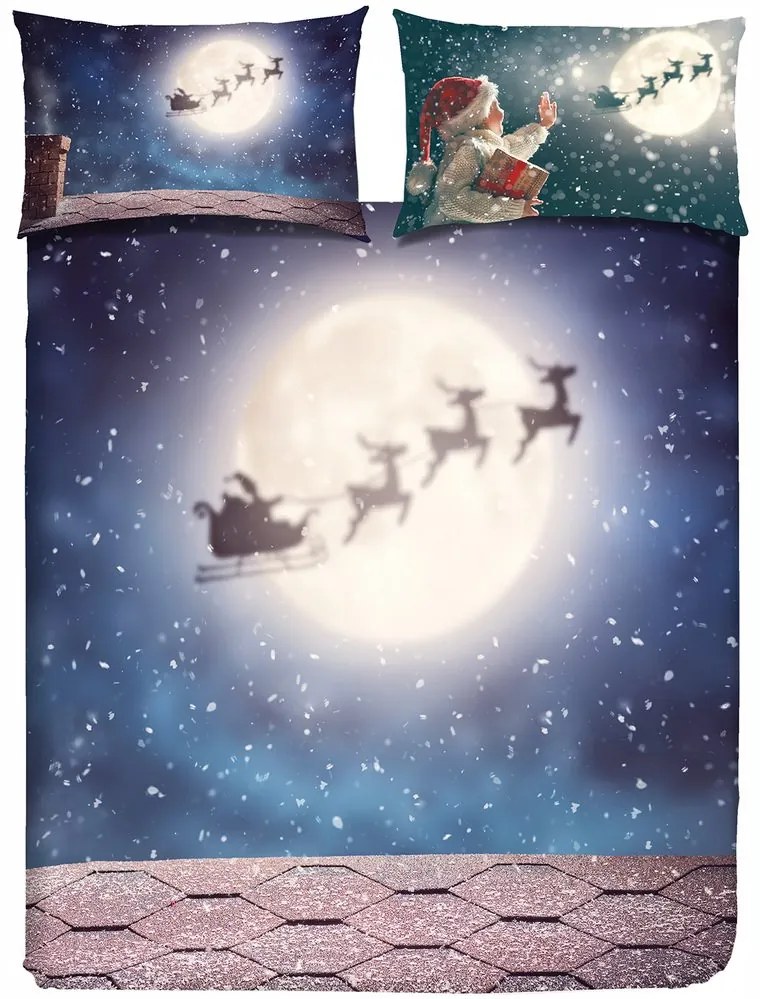 Gipetex Natural Dream 3D talianská obliečka 100% bavlna Christmas night - 220x200 / 2x70x90 cm
