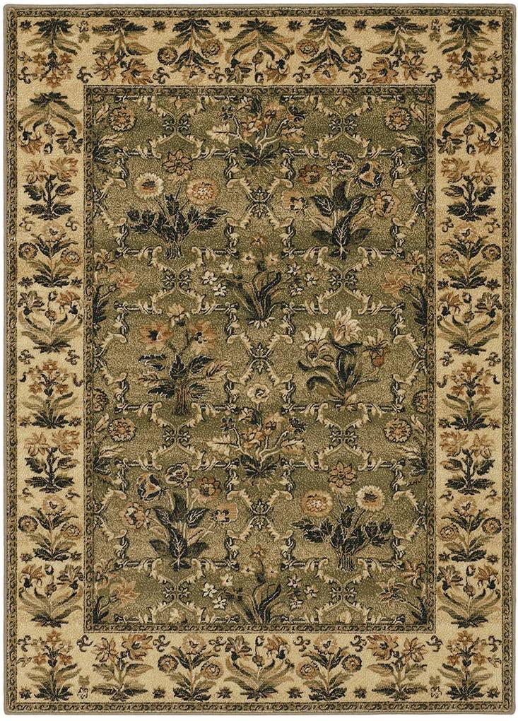 Koberce Breno Kusový koberec ISFAHAN OLANDIA olive, hnedá, viacfarebná,140 x 190 cm