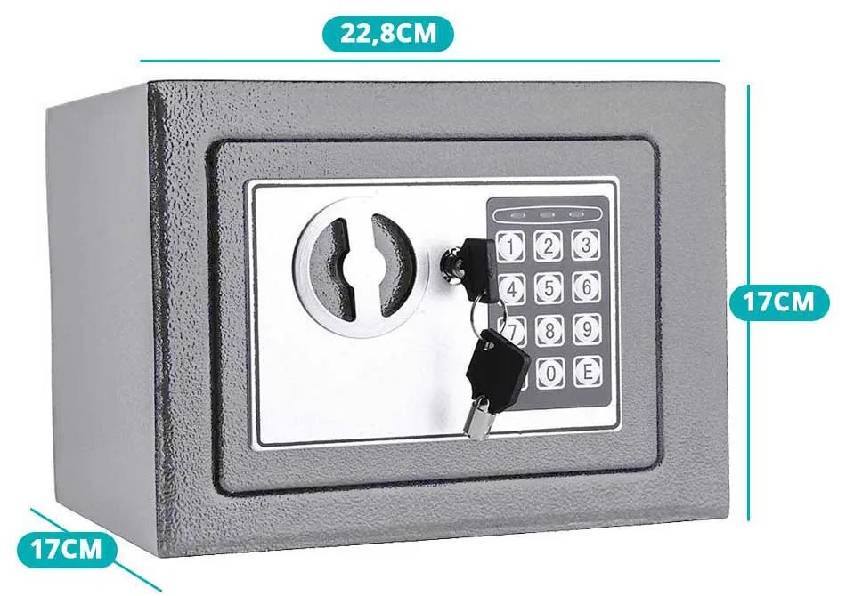 Digitálny trezor v 2 veľkostiach- sivý