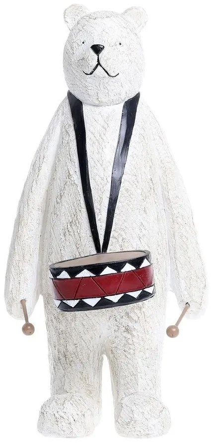 Vianočná dekorácia stojaci medveď s bubienkom Bear Drum - 12*12*25 cm