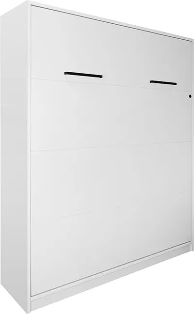 Moderný polohovateľný nábytok 160x200 vertikálny - matná biela