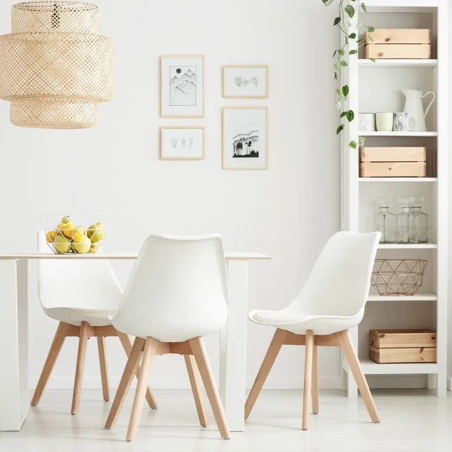 Jedálenská stolička FISCO biela 972809