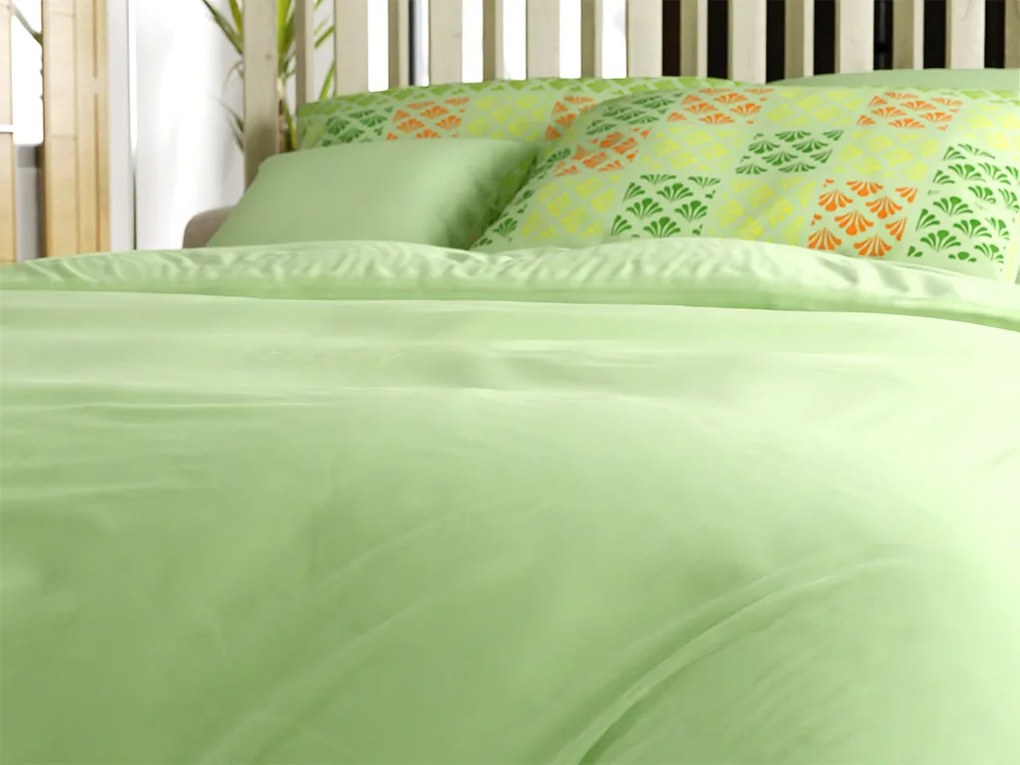 Obliečky z mikrosaténu VELLARI, zelené Rozmer obliečky: 70 x 90 cm | 140 x 200 cm
