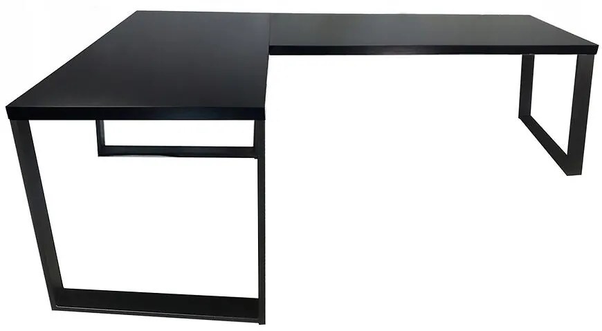 Písací Stôl Roh. Loft Top Čierna 180x120x2,8 Model 0