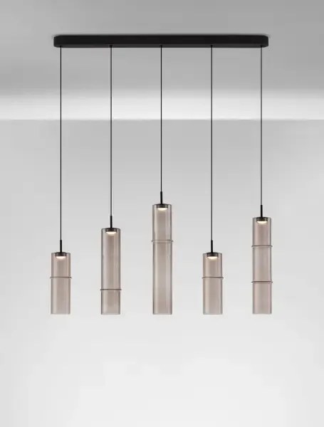 Dizajnový luster Sano 5 line Smoky