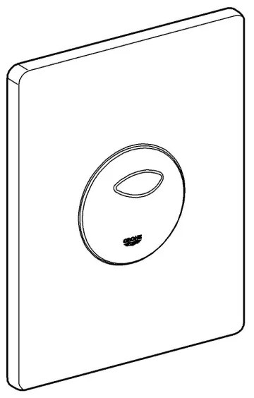 GROHE 38862000 - splachovacie tlačidlo SKATE 156 × 197 mm lesklý chróm