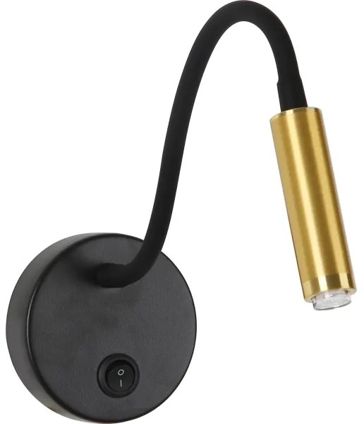 Brilagi -LED Stmievateľná flexibilná nástenná lampa MAYA 1xG9/4W/230V čierna/zlatá