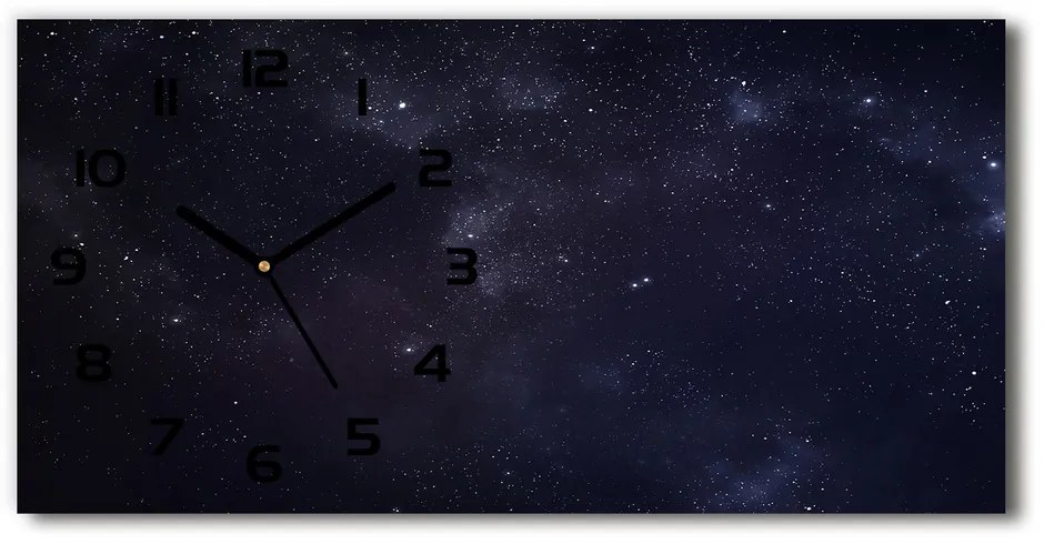 Vodorovné Sklenené hodiny na stenu tiché Hviezdokopy pl_zsp_60x30_f_90324479