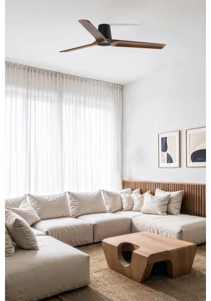 FARO 33839WT - Stropný ventilátor HEYWOOD TUB L borovica/čierny pr.132 cm WT + D