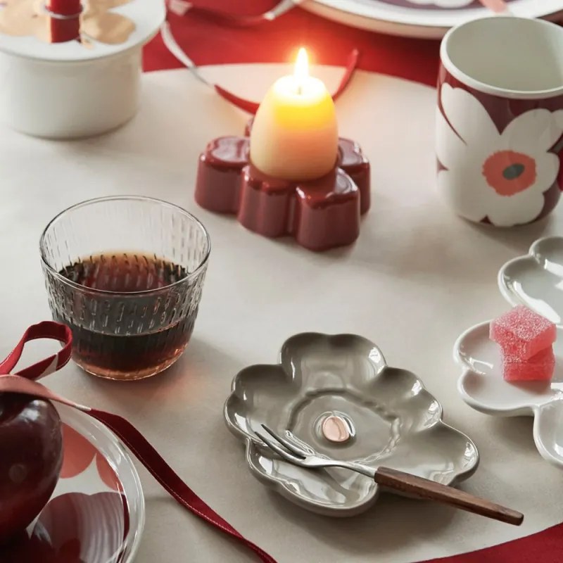 Set tanierov Unikko 13,5 cm, 2ks, 60. výročie / béžovo-bielo-zlatý