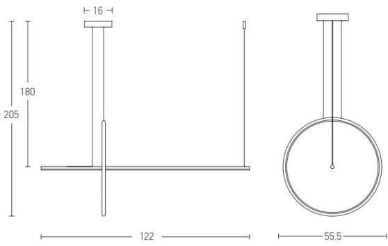 Zambelis 20128 - LED Stmievateľný luster na lanku LED/48W/230V