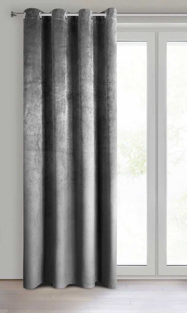 ZATEMŇOVACÍ ZÁVES NA KRÚŽKOCH PIERRE 140X250 CM SIVÁ