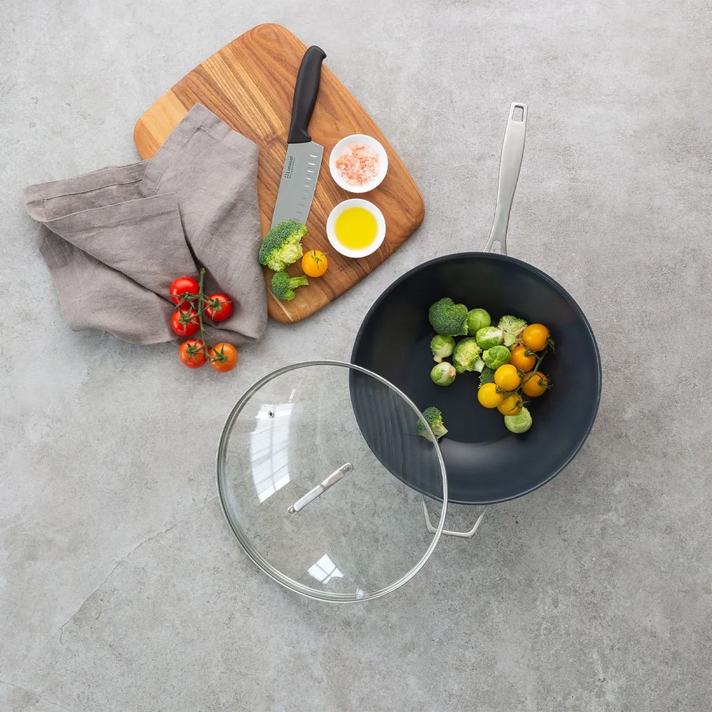 Wok so sklenenou pokrievkou  Ø 30 cm H: 8.5 cm - Sirius Terra Multi-layer Lunasol - 601213