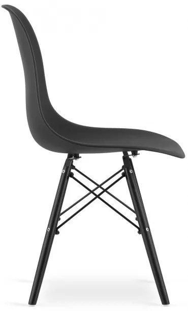 Set jedálenských stoličiek OSAKA čierne (čierne nohy) 4ks