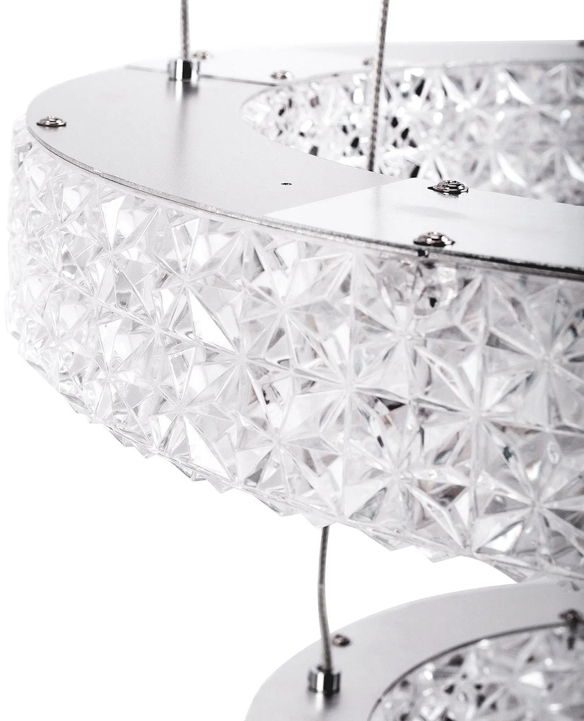 Toolight Toolight, LED krištáľové stropné svietidlo 40cm, 36W, 4000K, 3500 lm, MS006-CP, chrómová, OSW-09616