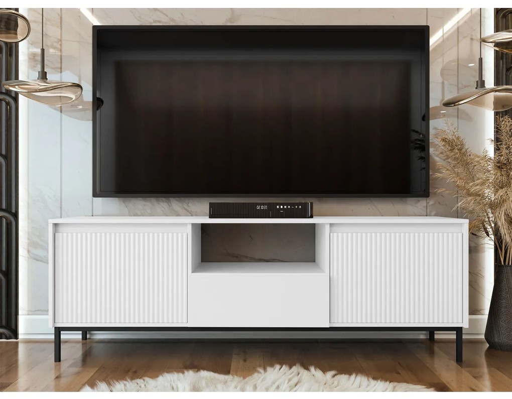 Tv stolík/skrinka Samker 2K1SZ, Farby: čierna