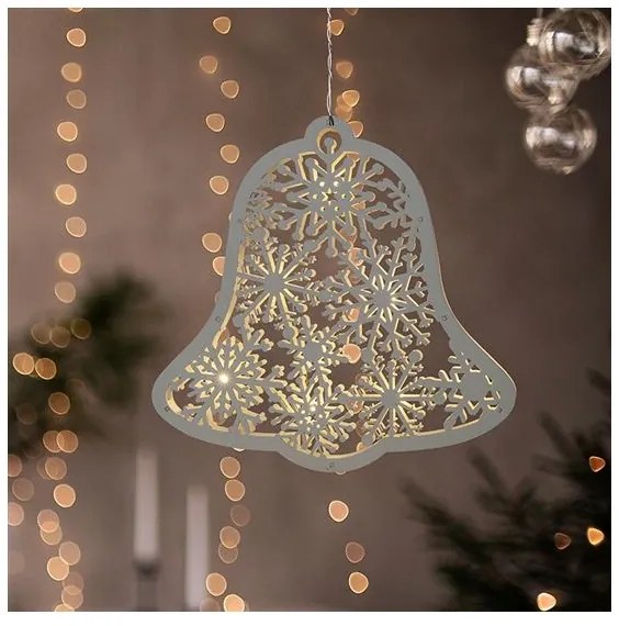 Solight 1V296 - LED vianočná dekorácia 9xLED/2xAA, teplá biela, zvonček