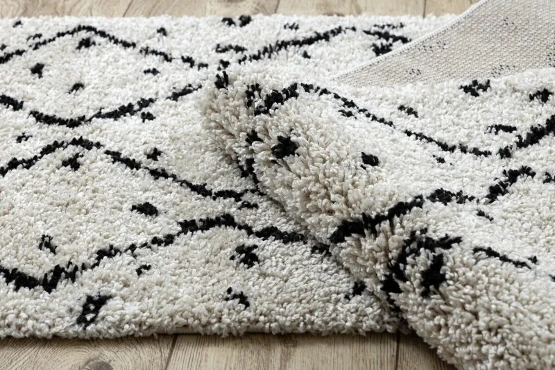Dywany Łuszczów, Koberec behúň Berber Tetuan B751 cream, 80x300, biela, obývacia izba