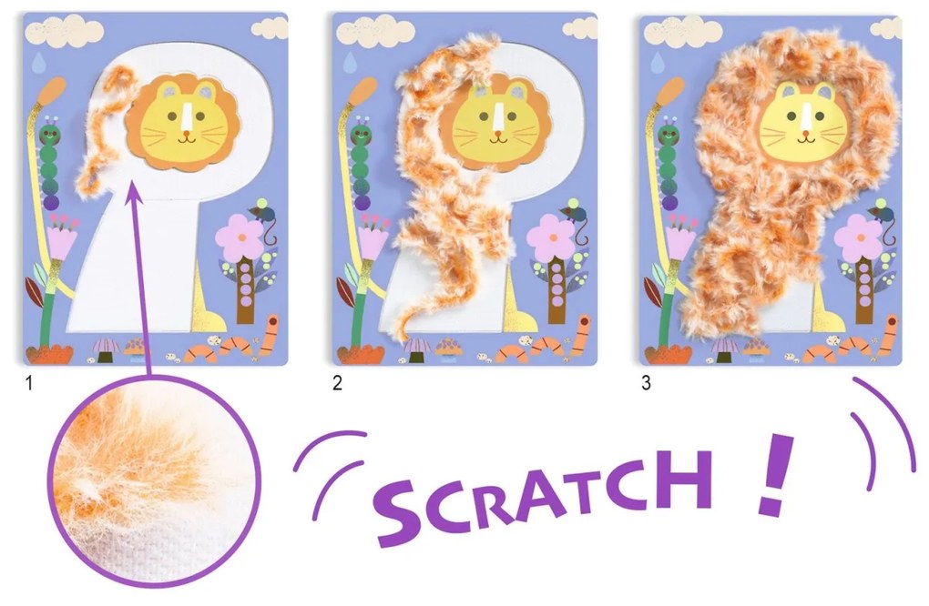 Kreatívna hra - vlna a suchý zips - chlpaté zvieratká