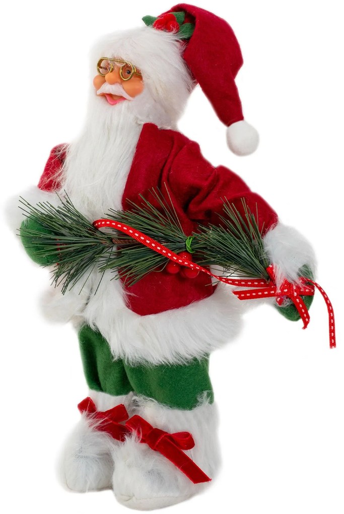 Tutumi Tutumi, vianočná figúrka Santa Clausa 30cm 301251, biela-červená-zelená, CHR-08900