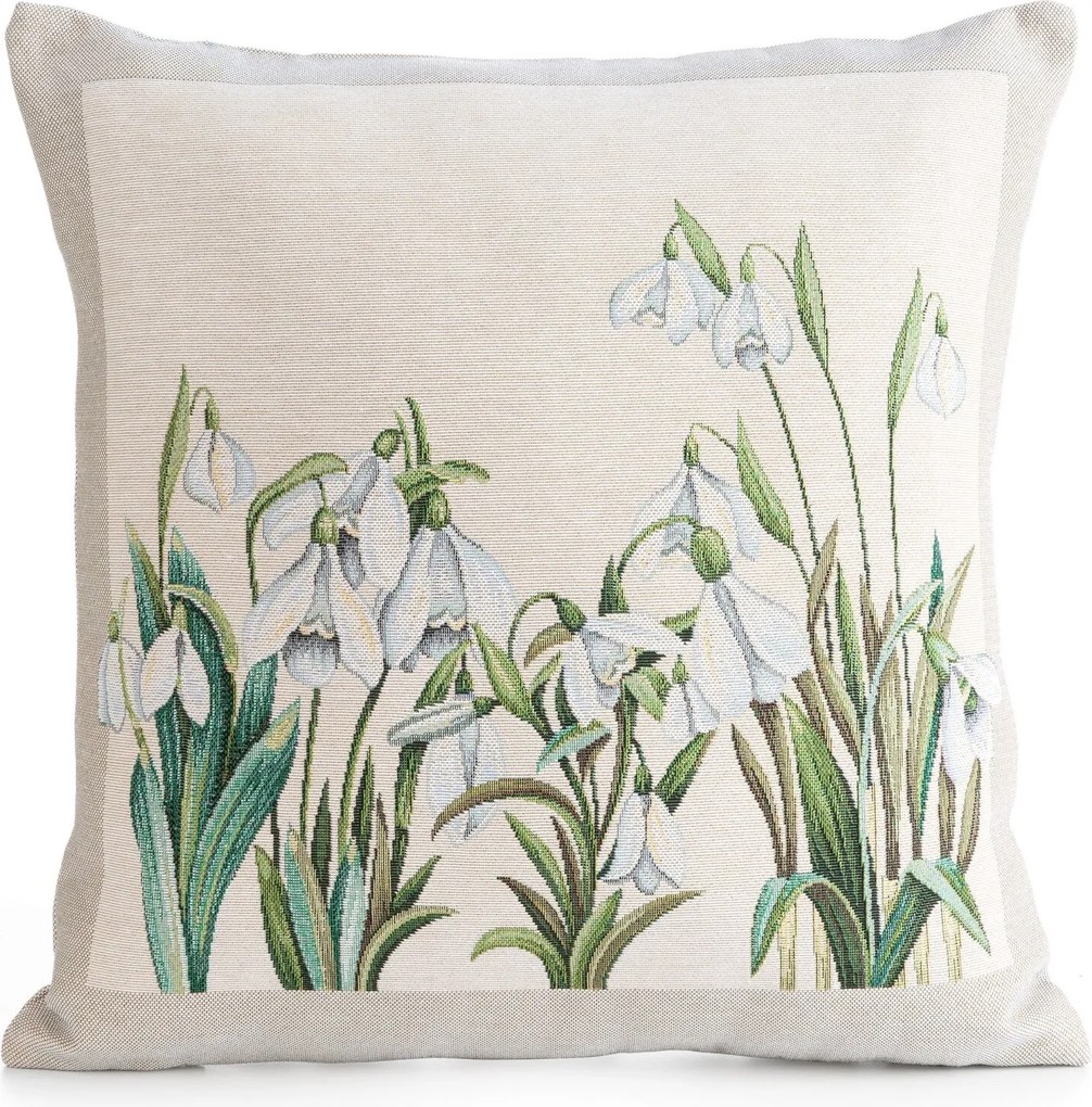 GOBELÍNOVÁ DEKORAČNÁ OBLIEČKA NA VANKÚŠ NIVALIS 45X45 CM VZOROVANÁ