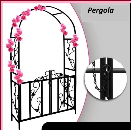 Pergola na popínavé rastliny bránka> 115 cm x 37 cm x 225 cm