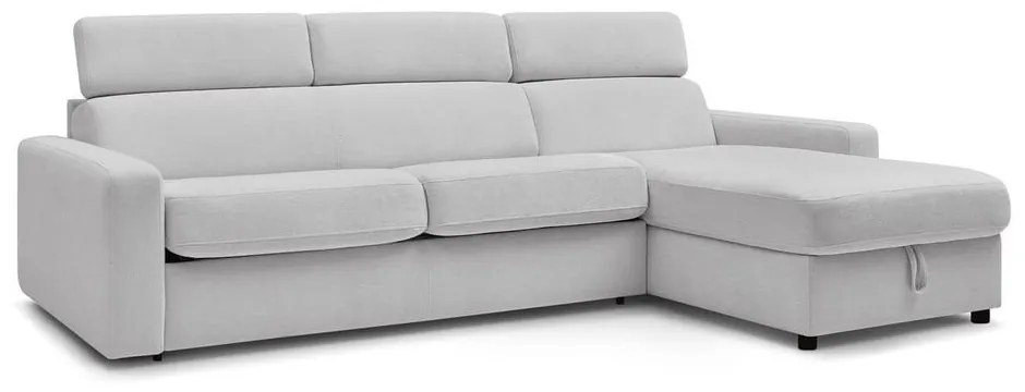 Svetlosivá rozkladacia rohová pohovka (variabilná) Monaco – Bobochic Paris