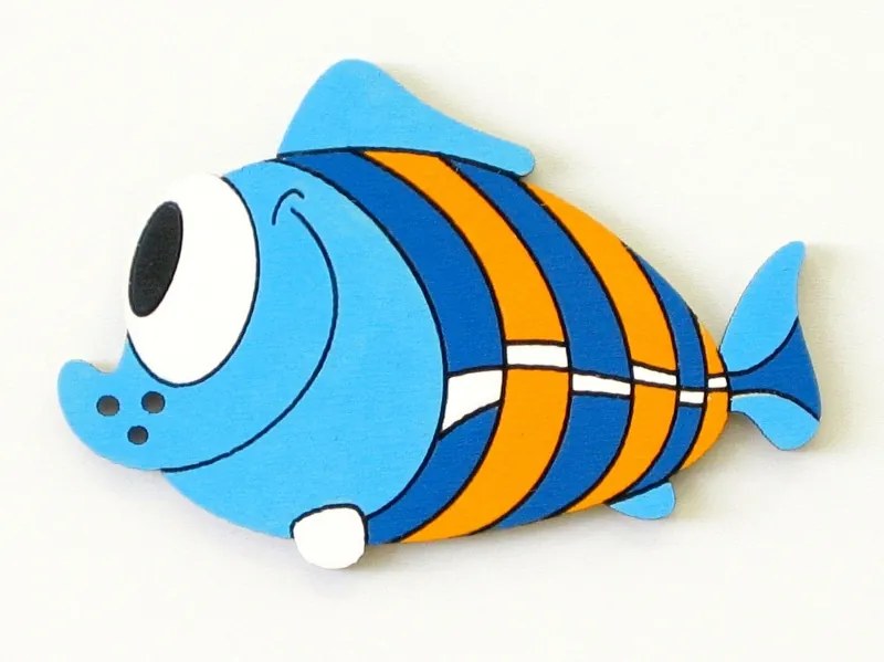 Dekorácia na stenu Ryba modrá, 16,5 cm