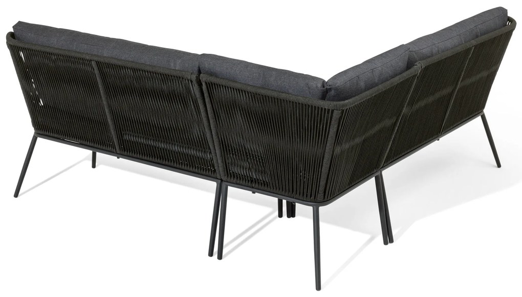 Rohová sedačka s textilným výpletom