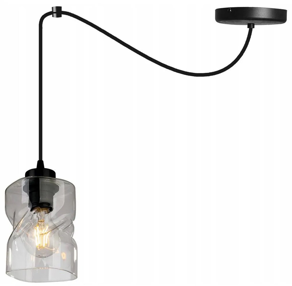 Závesné svietidlo Niki Spider, 1x sklenené tienidlo (výber z 3 farieb)