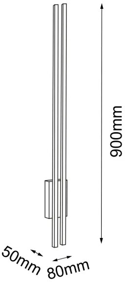 Amplex 8243 - LED Nástenné svietidlo EBORA 2xLED/3,8W/230V
