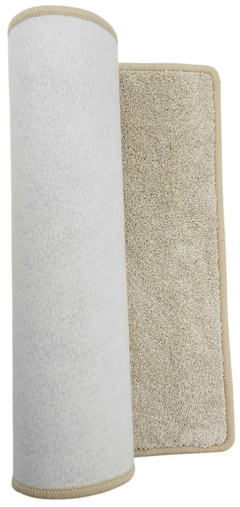 Vopi, Koberec behúň na mieru Capri Lux cream, šíre 90 cm, béžová, chodba / predsieň