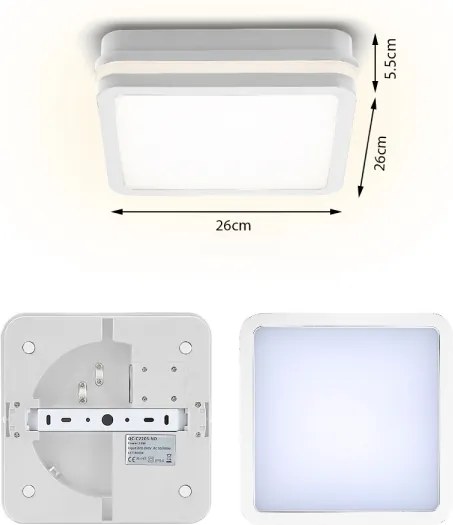 Brilagi - LED Vonkajšie svietidlo BENE LED/24W/230V 26x26 cm biela IP54
